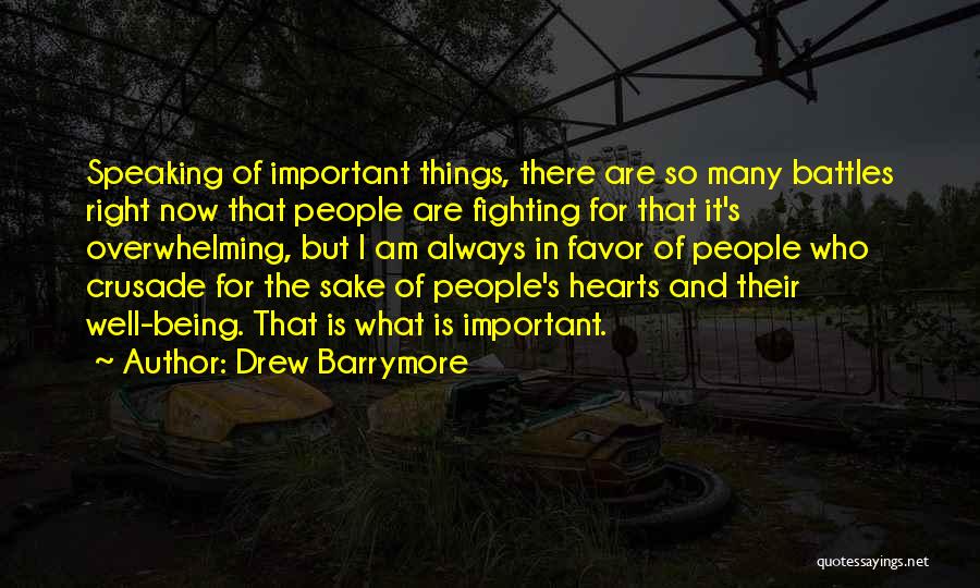 Fighting For What's Important To You Quotes By Drew Barrymore