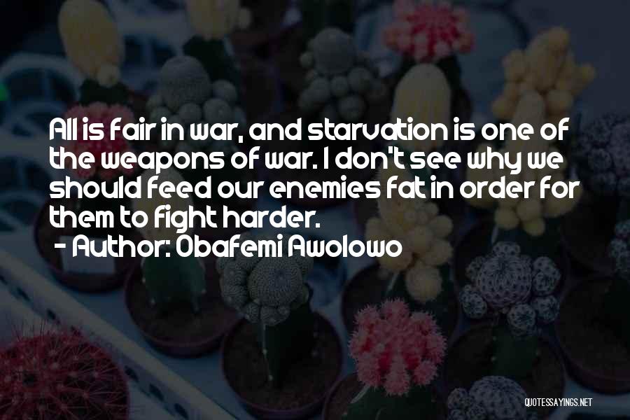 Fighting Harder Quotes By Obafemi Awolowo