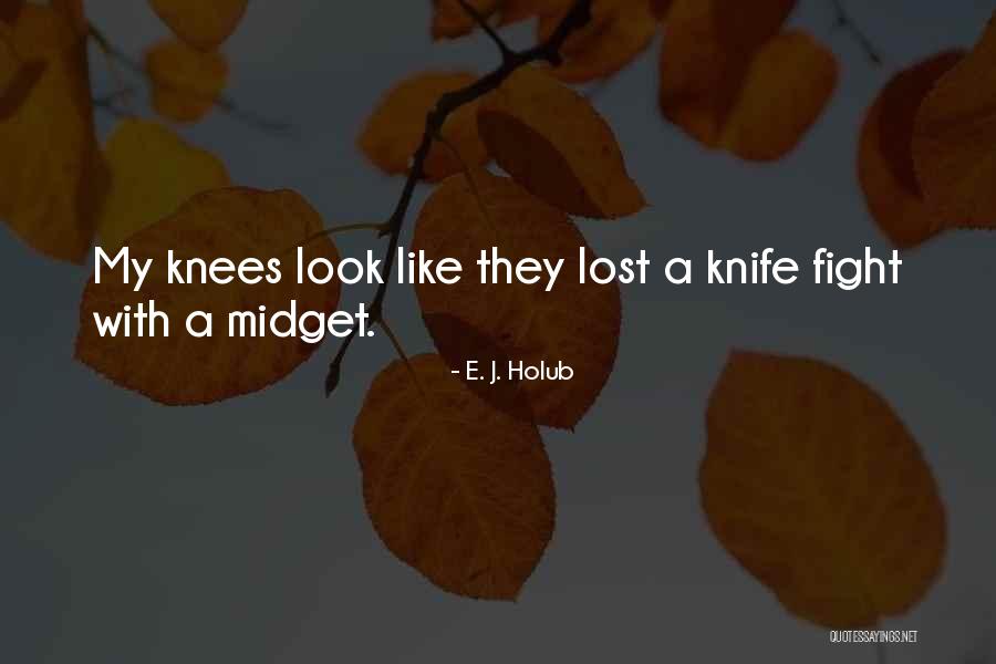 Fighting Knife Quotes By E. J. Holub