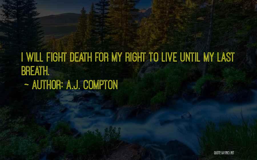 Fighting Until Death Quotes By A.J. Compton
