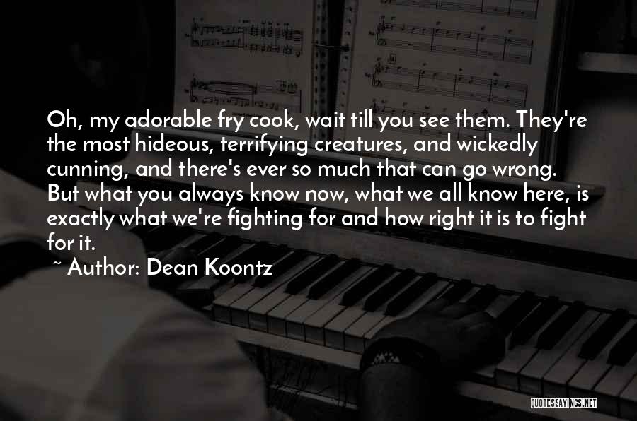 Fighting What Is Right Quotes By Dean Koontz