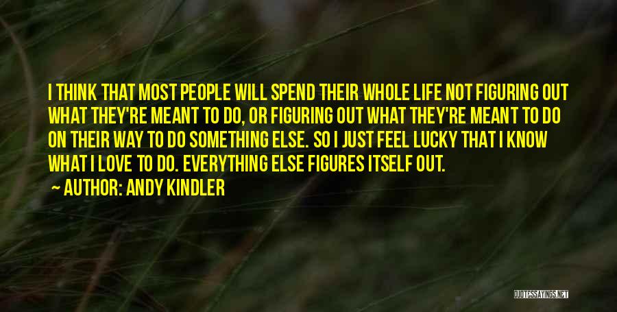 Figuring Out Life Quotes By Andy Kindler