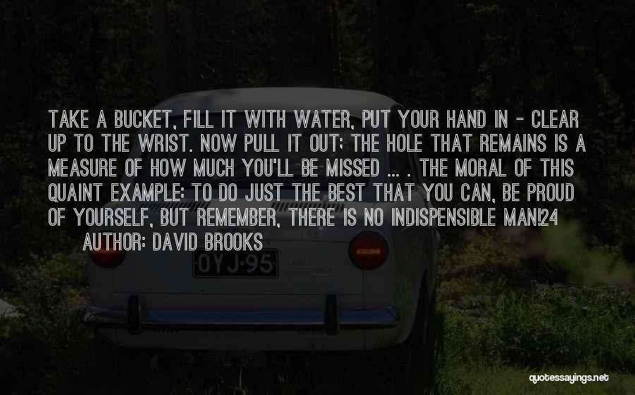 Fill A Bucket Quotes By David Brooks