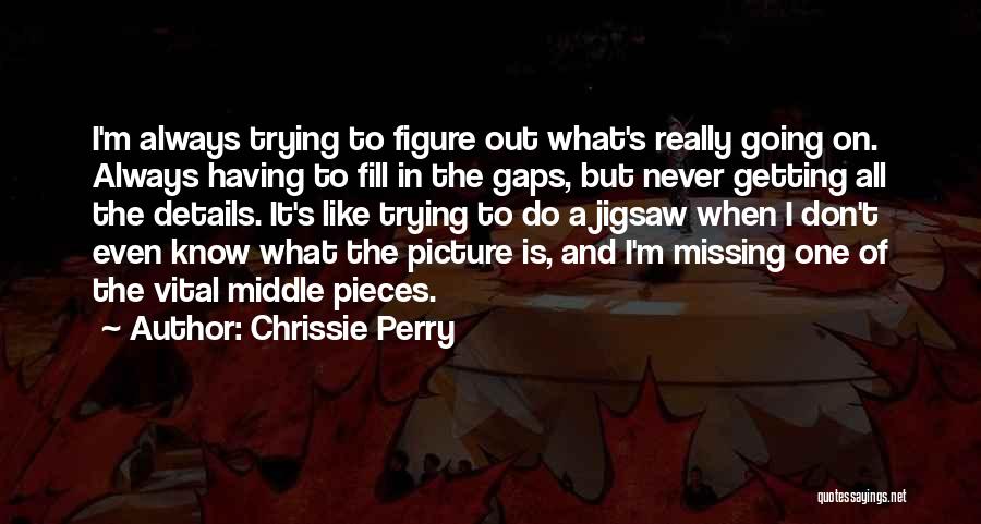 Fill In The Gaps Quotes By Chrissie Perry