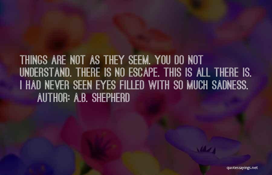 Filled With Sadness Quotes By A.B. Shepherd