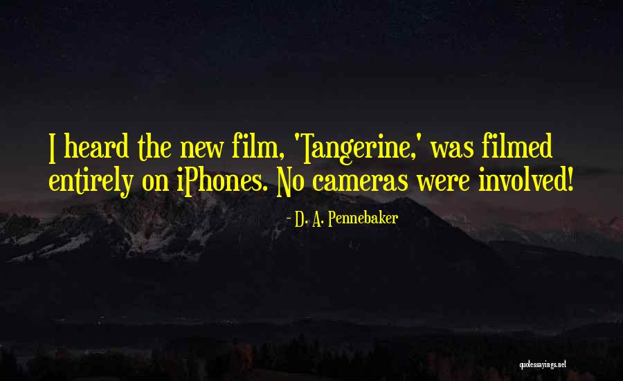 Film Cameras Quotes By D. A. Pennebaker Film Cameras Quotes By D. A. Pennebaker