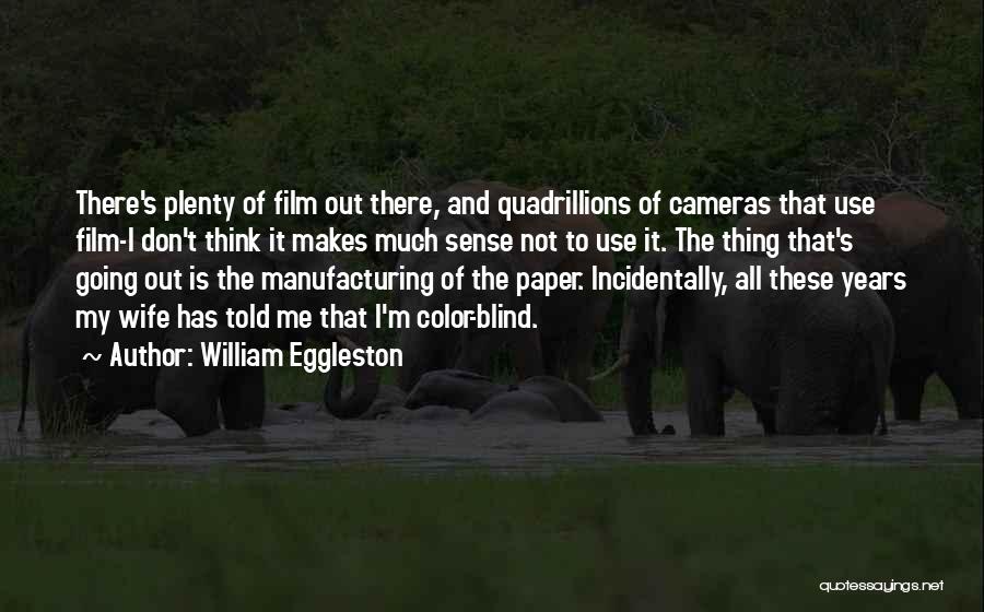 Film Cameras Quotes By William Eggleston