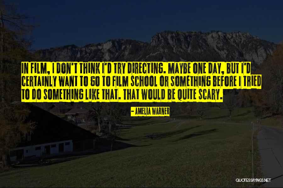 Film Directing Quotes By Amelia Warner