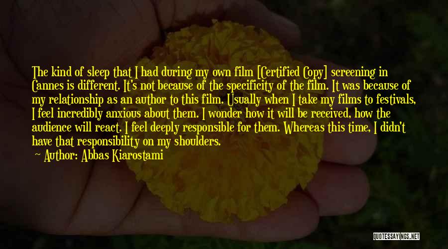 Film Festivals Quotes By Abbas Kiarostami