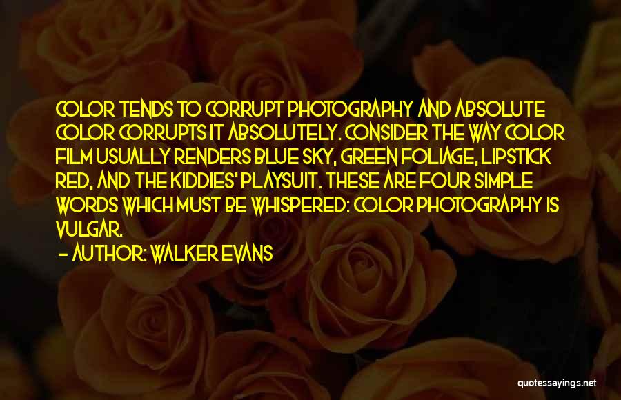 Film Photography Quotes By Walker Evans