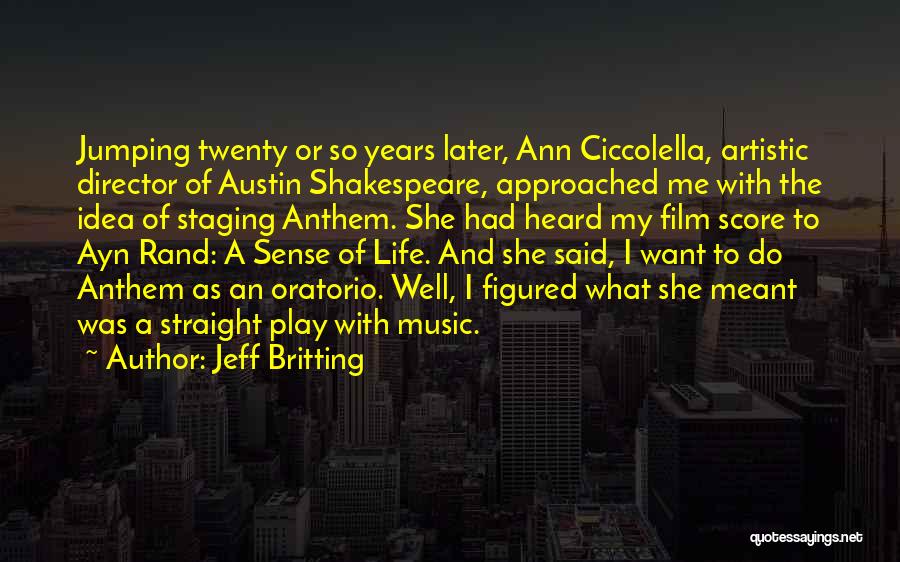 Film Score Quotes By Jeff Britting