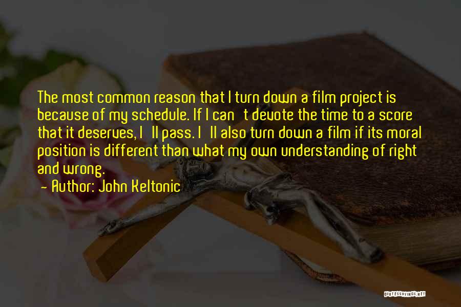 Film Score Quotes By John Keltonic