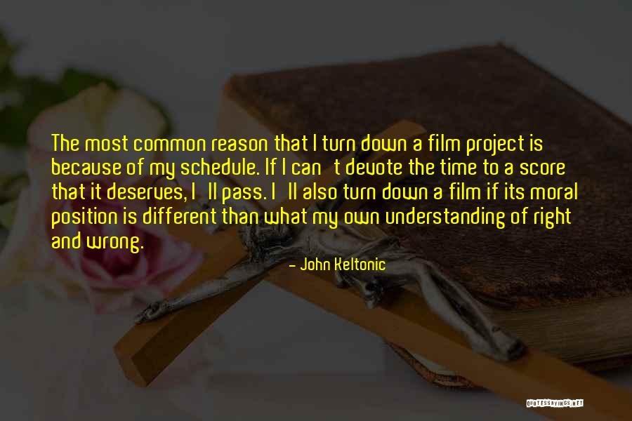 Film Score Quotes By John Keltonic