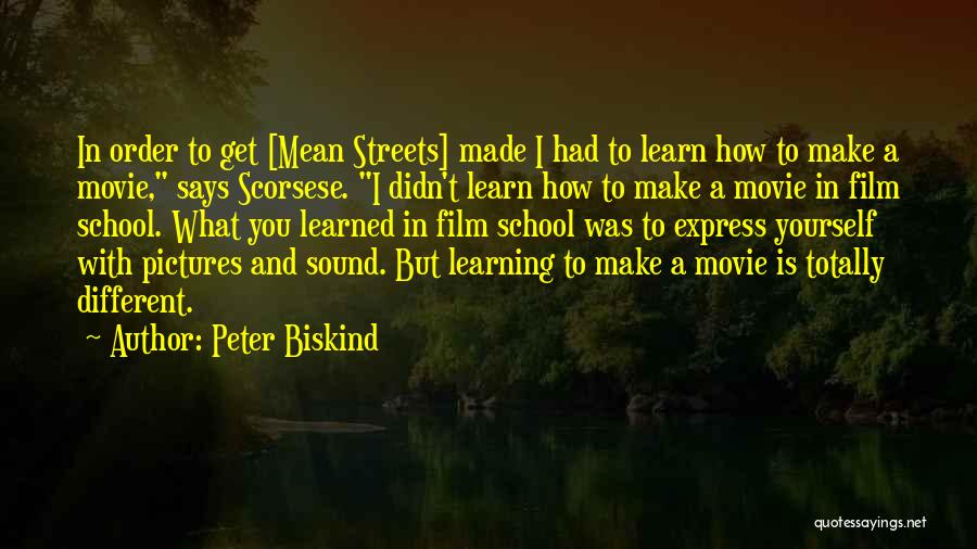 Film Sound Quotes By Peter Biskind