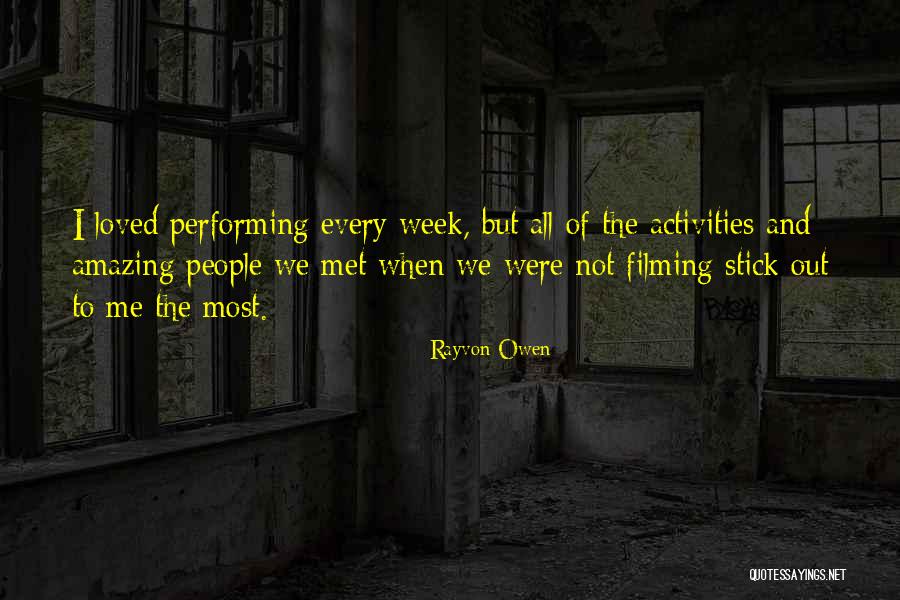 Filming Quotes By Rayvon Owen Filming Quotes By Rayvon Owen