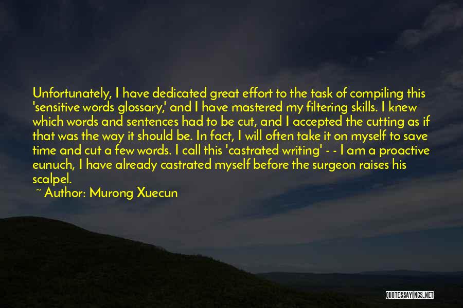 Filtering Words Quotes By Murong Xuecun