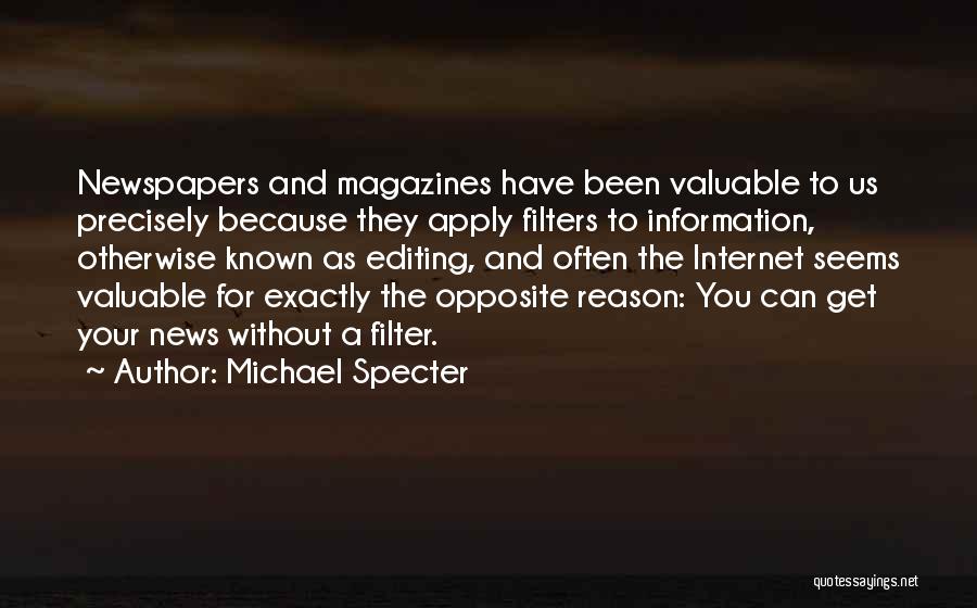 Filters Quotes By Michael Specter