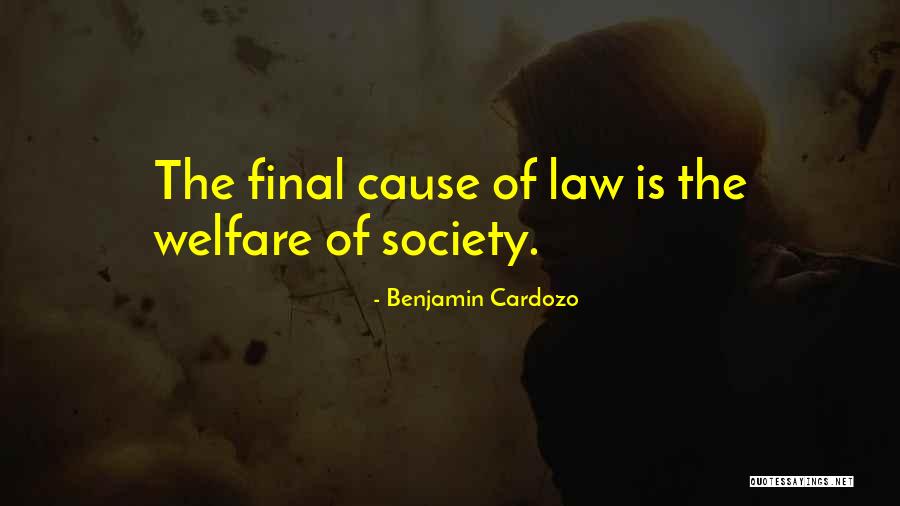 Final Cause Quotes By Benjamin Cardozo Final Cause Quotes By Benjamin Cardozo