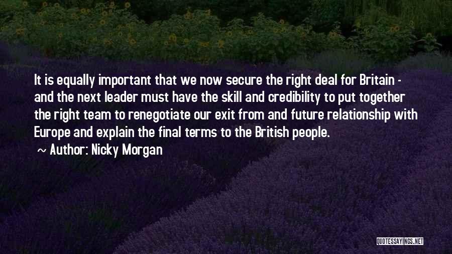 Final Exit Quotes By Nicky Morgan