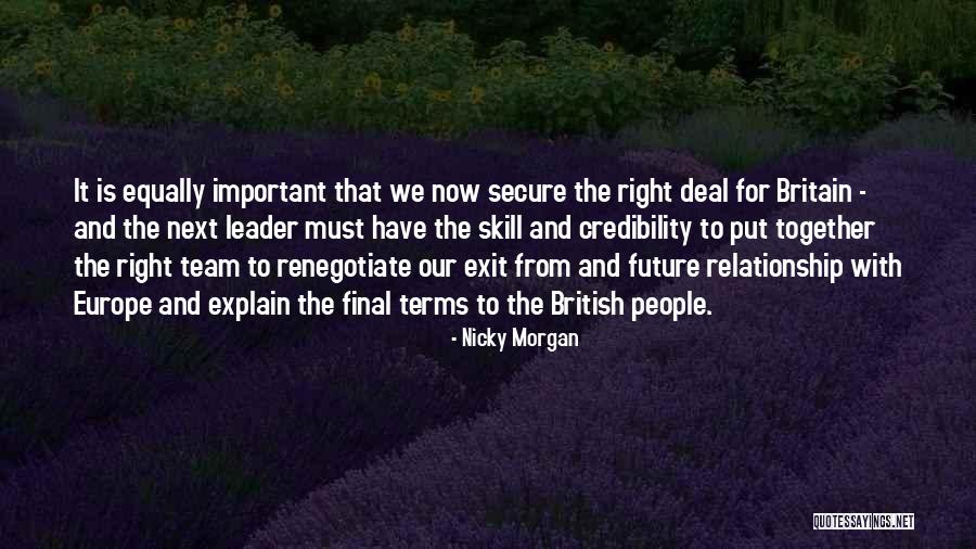 Final Exit Quotes By Nicky Morgan