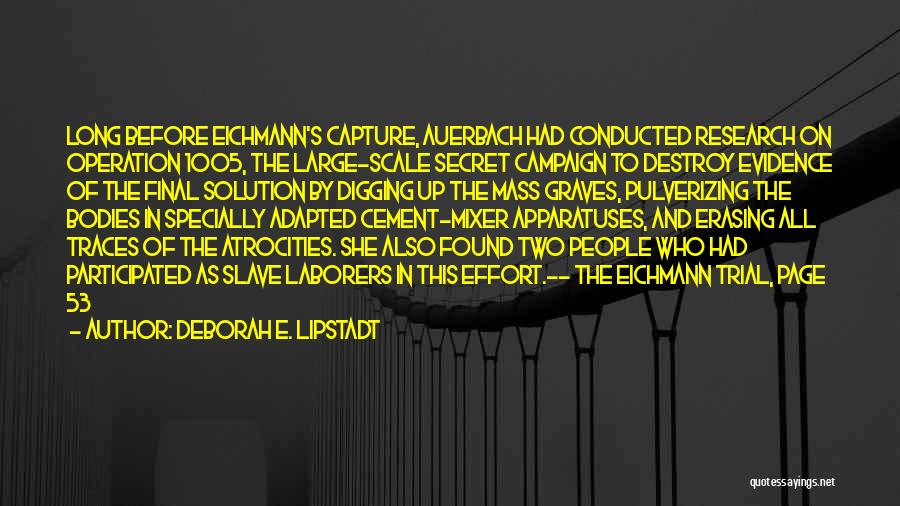 Final Solution Quotes By Deborah E. Lipstadt