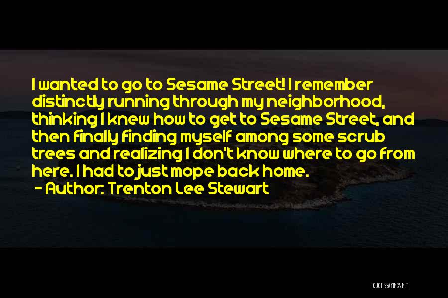 Finally Back To Home Quotes By Trenton Lee Stewart