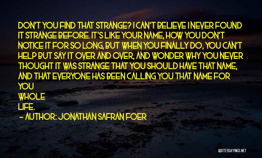 Finally Found Each Other Quotes By Jonathan Safran Foer