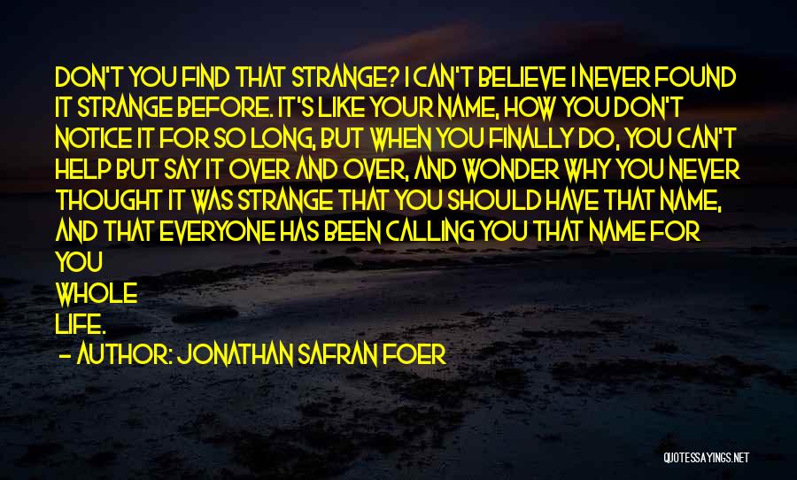 Finally Found Quotes By Jonathan Safran Foer