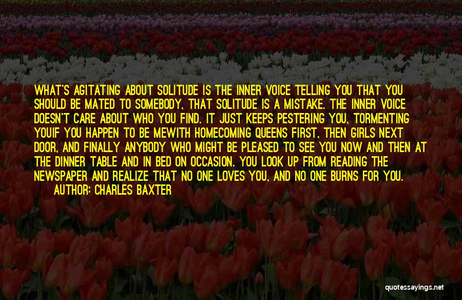 Finally Realize Quotes By Charles Baxter