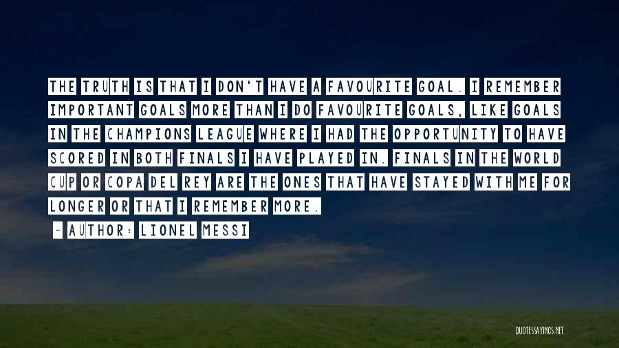 Finals Quotes By Lionel Messi