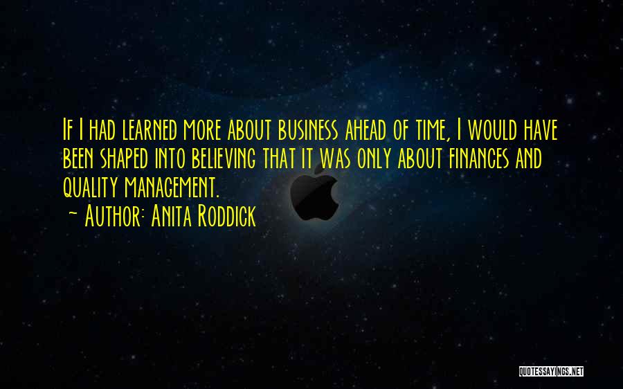 Finances Quotes By Anita Roddick
