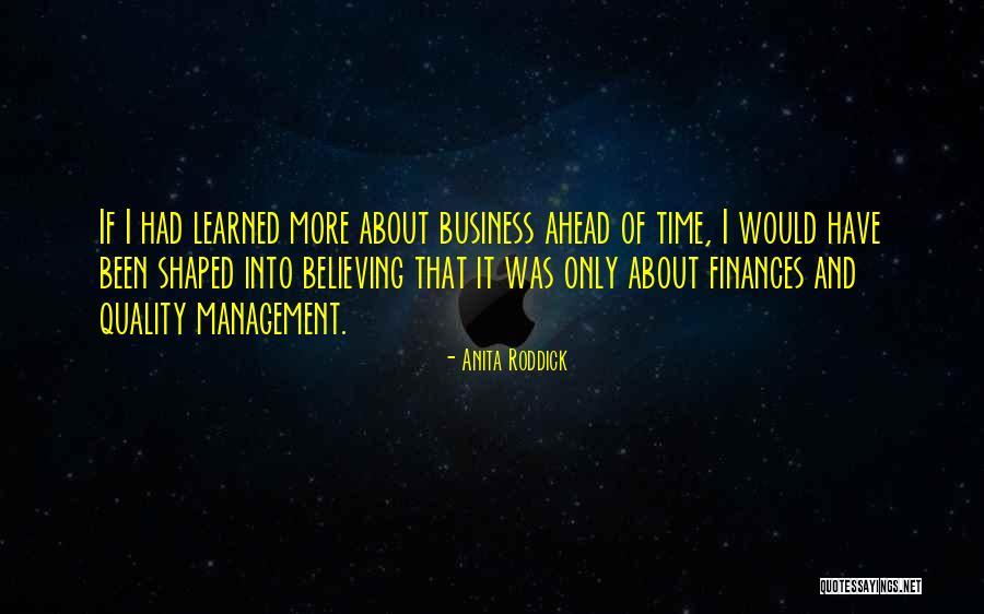 Finances Quotes By Anita Roddick