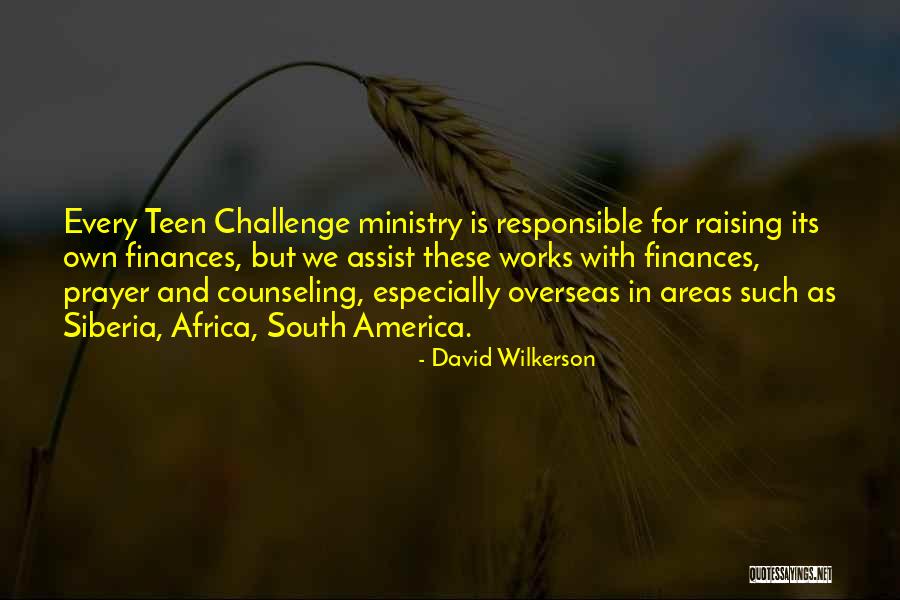 Finances Quotes By David Wilkerson