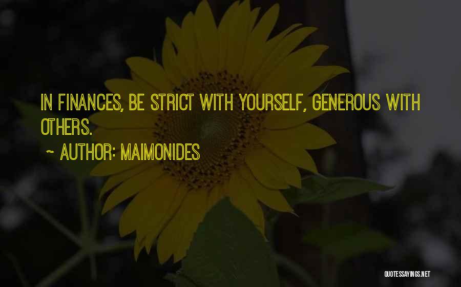 Finances Quotes By Maimonides
