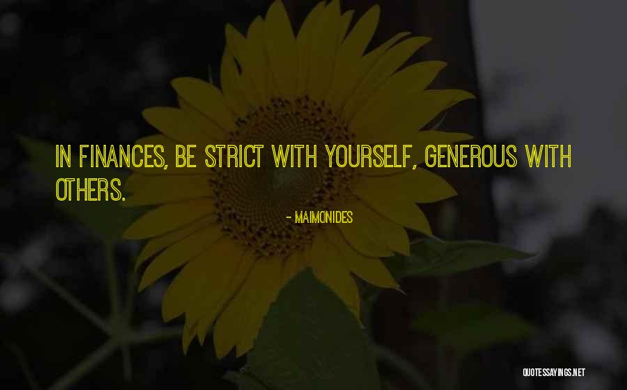 Finances Quotes By Maimonides