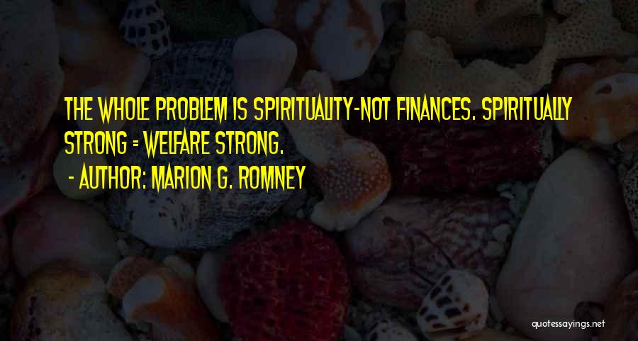 Finances Quotes By Marion G. Romney