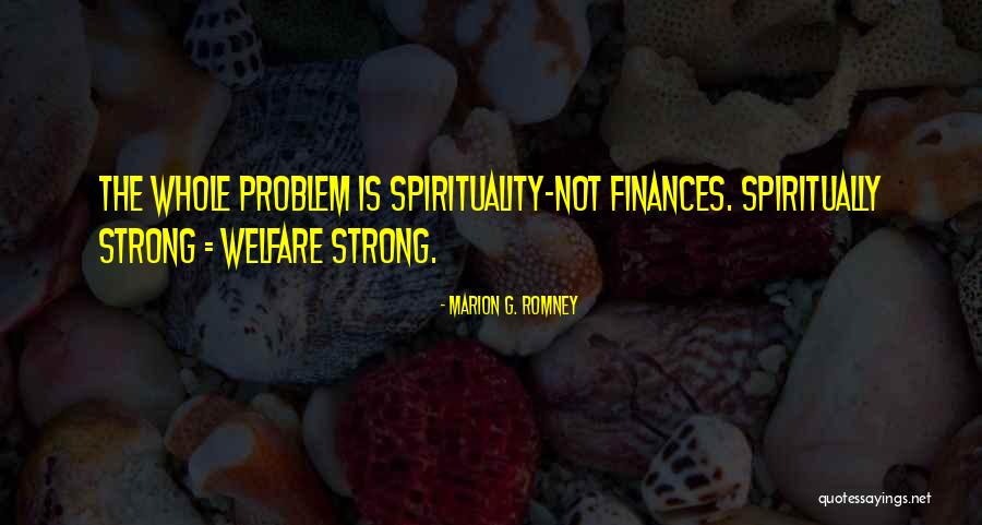 Finances Quotes By Marion G. Romney