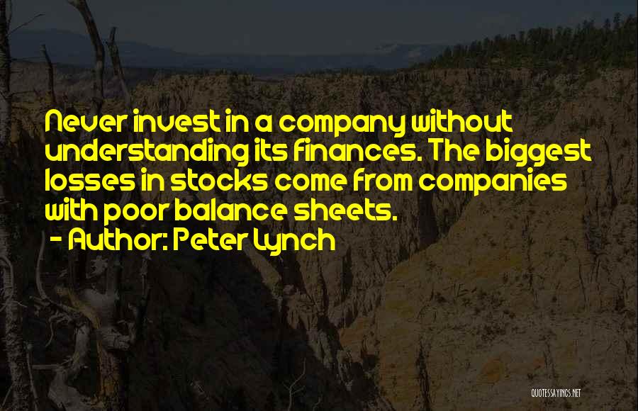 Finances Quotes By Peter Lynch