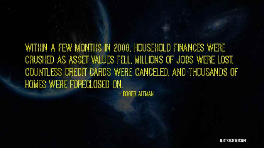 Finances Quotes By Roger Altman