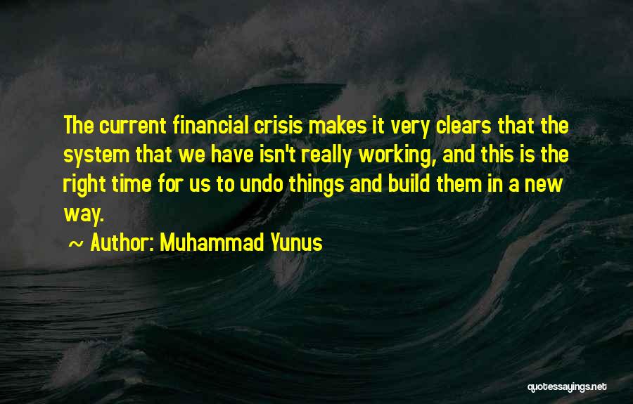Financial Crisis Quotes By Muhammad Yunus