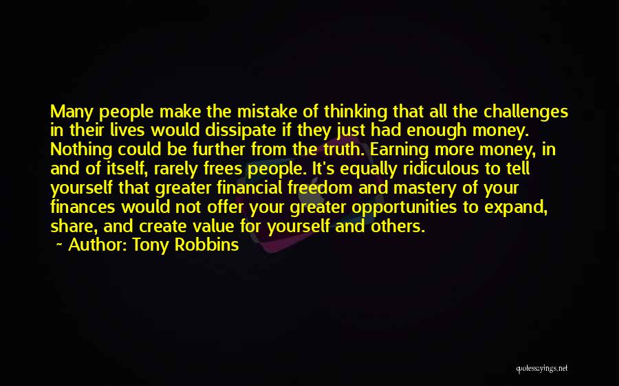 Financial Freedom Inspirational Quotes By Tony Robbins