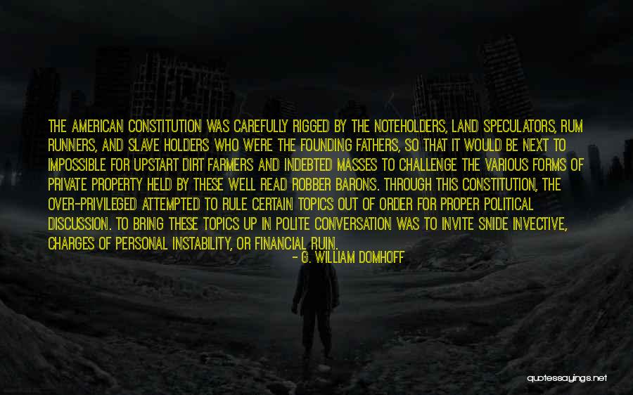 Financial Instability Quotes By G. William Domhoff Financial Instability Quotes By G. William Domhoff