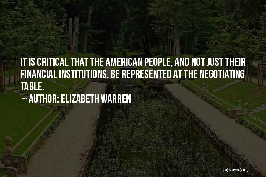 Financial Institutions Quotes By Elizabeth Warren