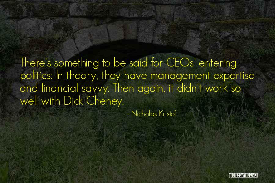 Financial Management Quotes By Nicholas Kristof