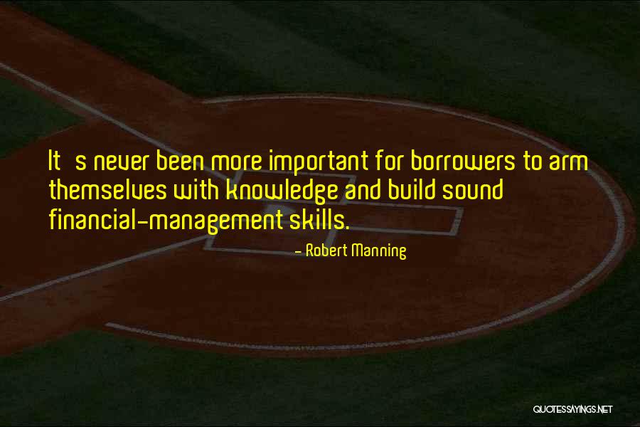 Financial Management Quotes By Robert Manning