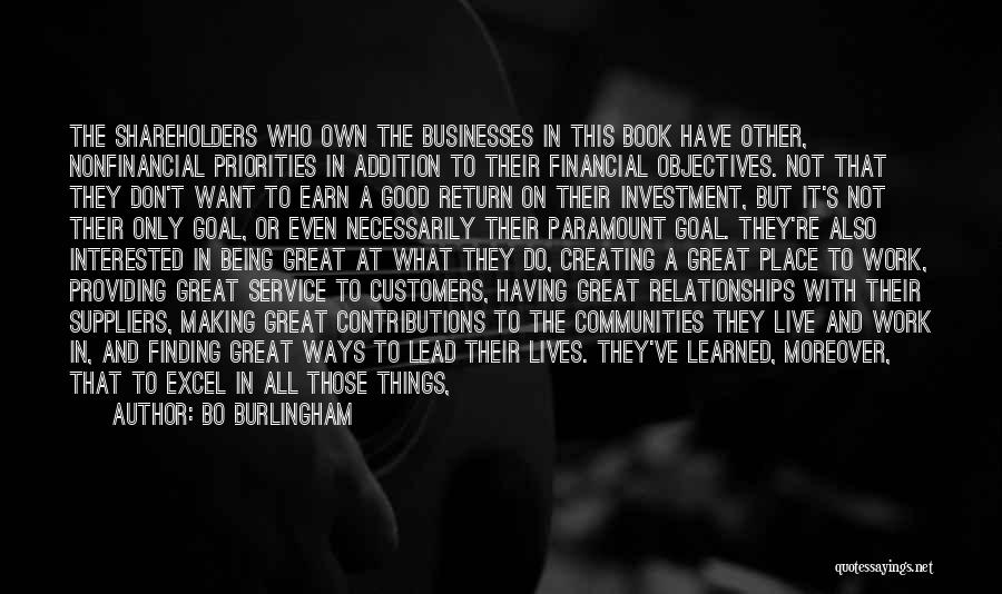 Financial Quotes By Bo Burlingham