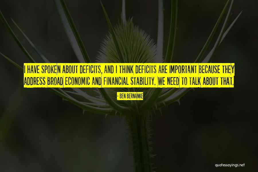 Financial Stability Quotes By Ben Bernanke