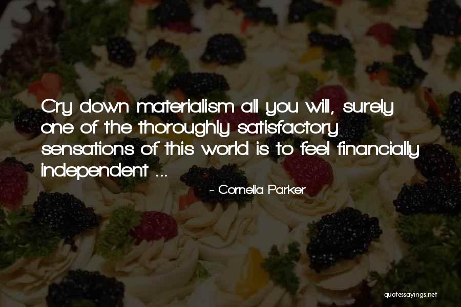 Financially Down Quotes By Cornelia Parker