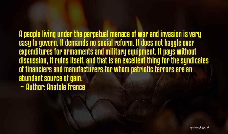 Financiers Quotes By Anatole France