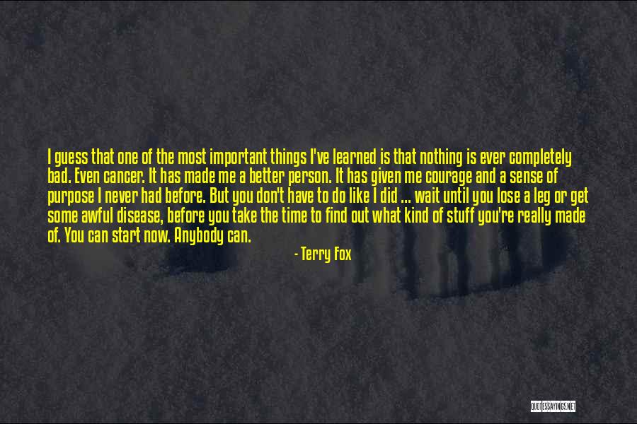 Find Better Person Quotes By Terry Fox Find Better Person Quotes By Terry Fox